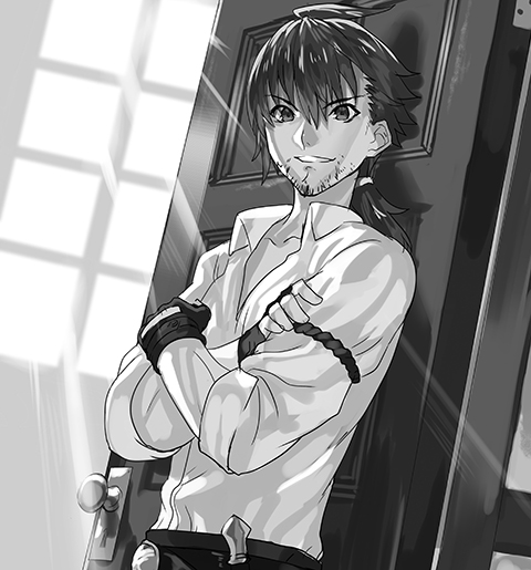 ▲無精ひげを生やした、うさんくさい青年が現れた!の図