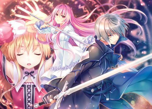 7巻を象徴するイラストとなるこちらは、リオ、セリア、アイシアの戦闘モード!!