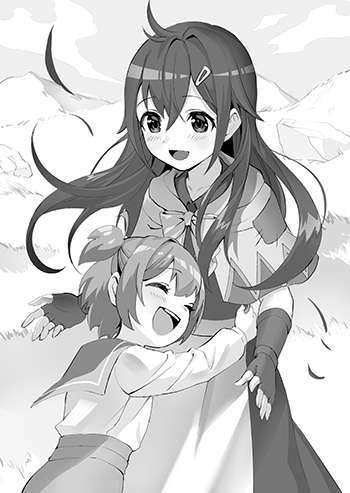 孤児院で暮らす、アニマの「娘」ミュケ(右)とマリー(左)
