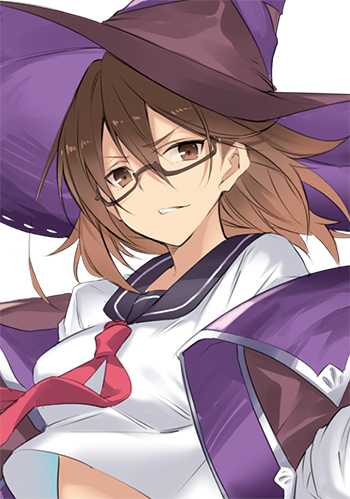 制服と魔女帽の組み合わせが可愛い美少女。ただし、毒舌強めです